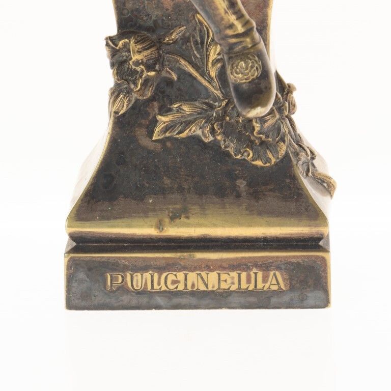 Antique Italian Harlequin Commedia Dell’arte Brass Sculpture 19th Century photo furniture