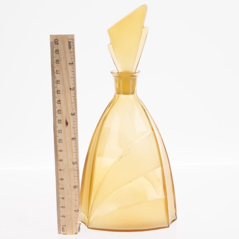 Art Deco Amber Glass Perfume Scent Bottle photo for sale