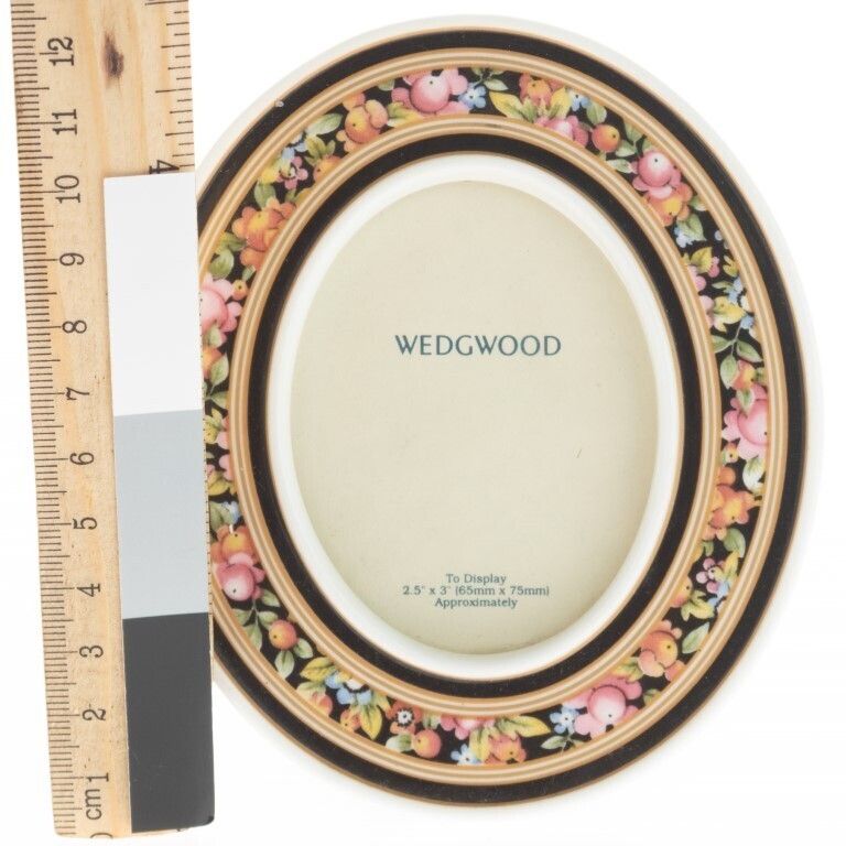 Wedgwood Black Floral Pattern Porcelain Ceramic Photograph Frame photo for sale