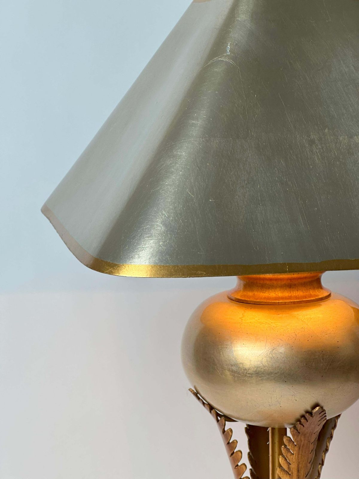 Hollywood Regency Style Gilded Palm Tree Lamp By Lam Lee, Leeazanne  C.1980s photo Lighting