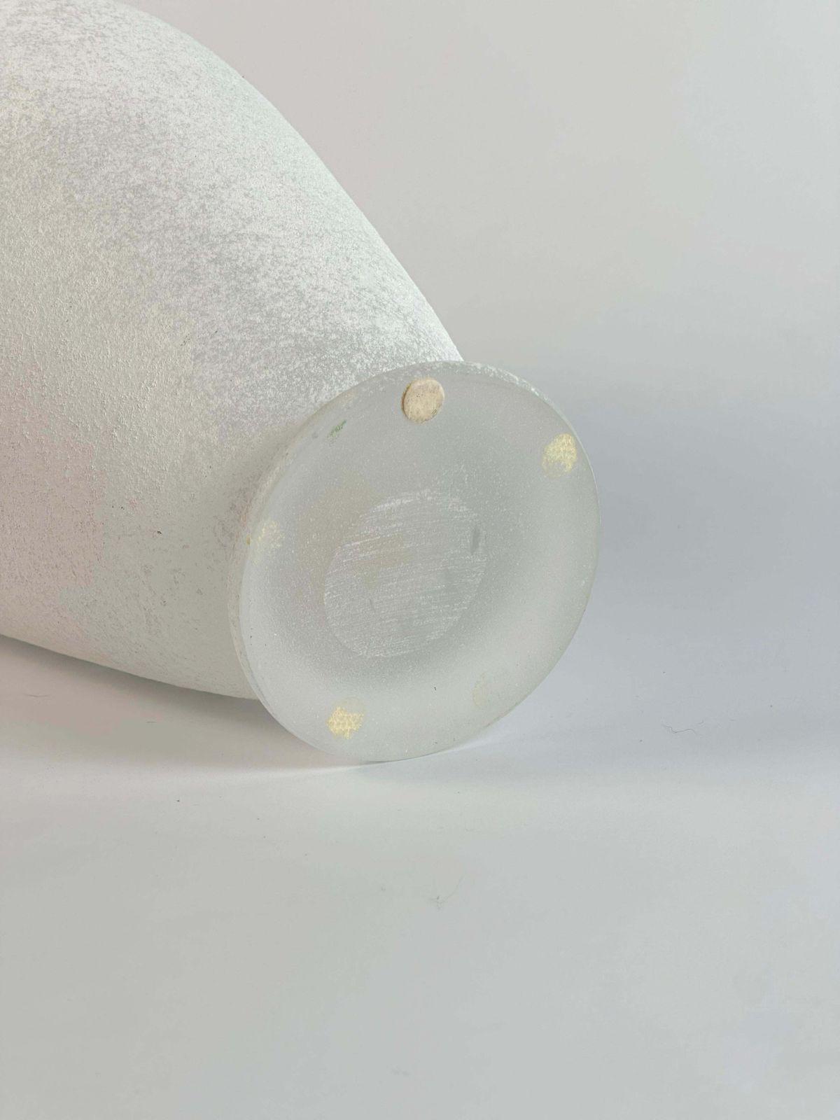 White Scavo Glass Amphora Vase Seguso C. 1980s Italy Attributed To Karl Springer photo 1320.0