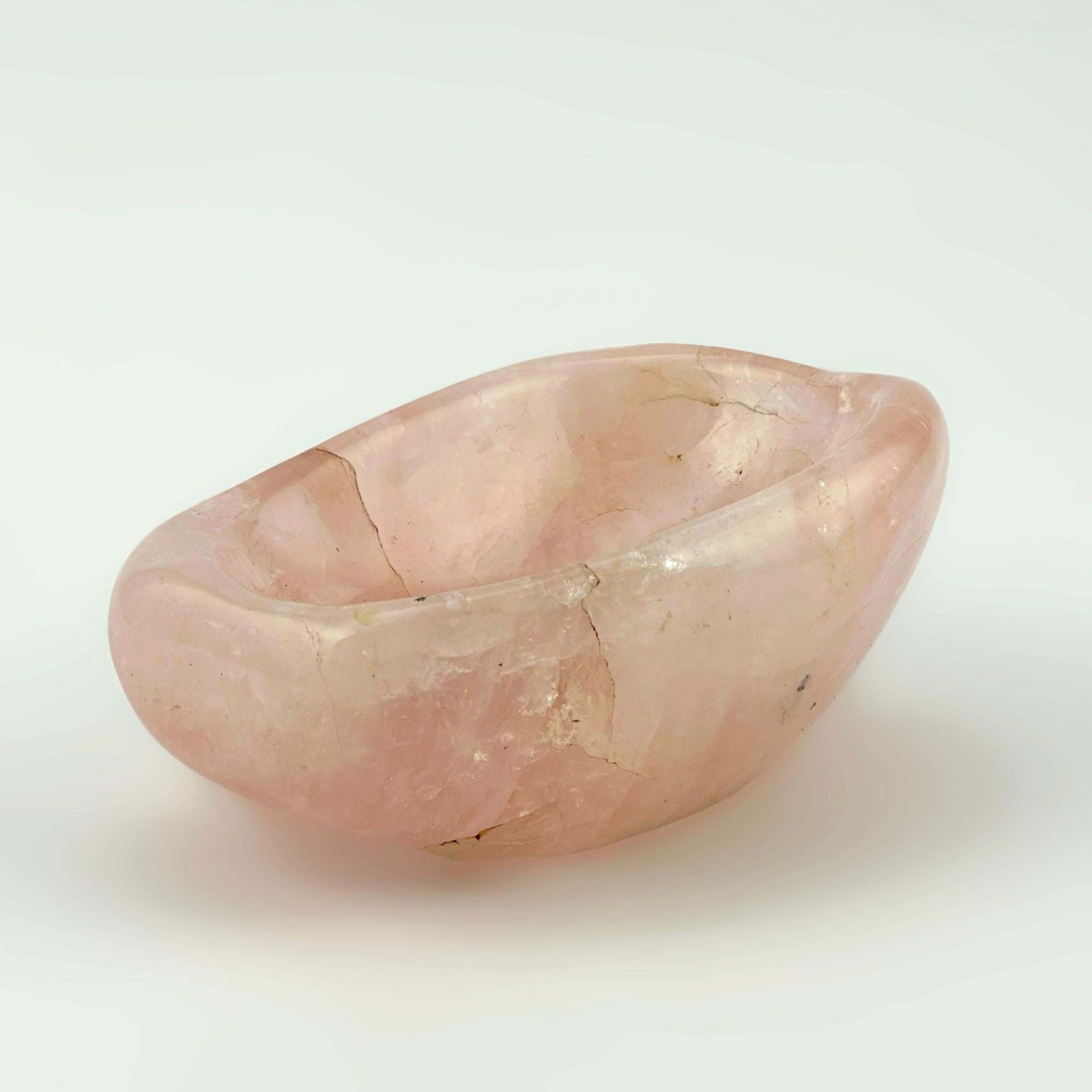 photo furniture Rose Quartz, Natural Crystal, Polished Freeform Bowl, Brazil
