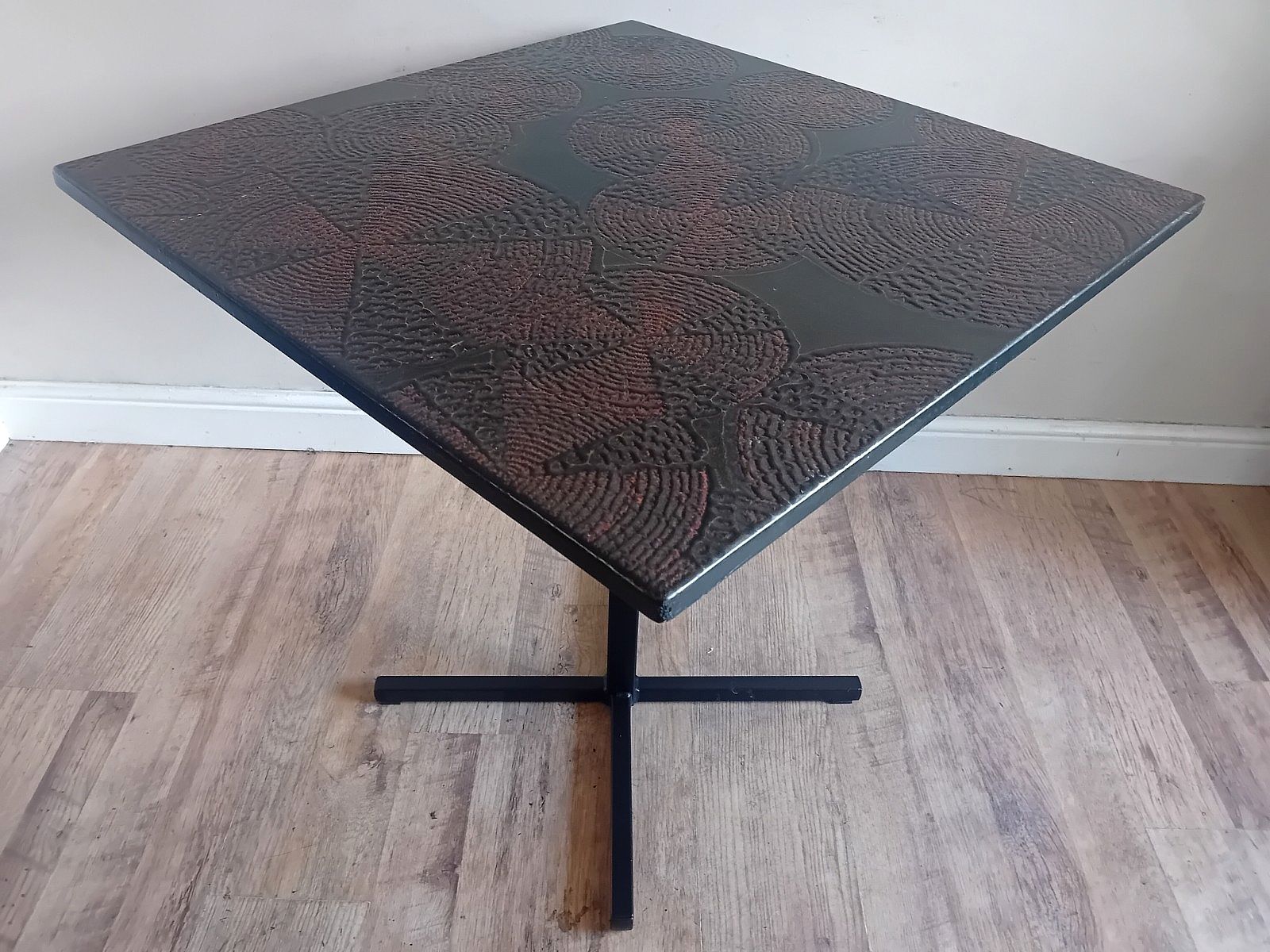 1970's  Brutalist Art Embosseddesign Mid Century  Dining /Kitchen Table photo for sale