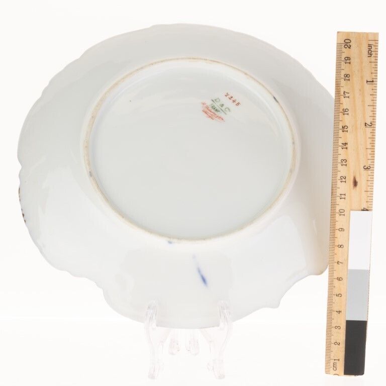 Antique Limoges French Cobalt Porcelain Ceramic Art Nouveau Plate photo for sale
