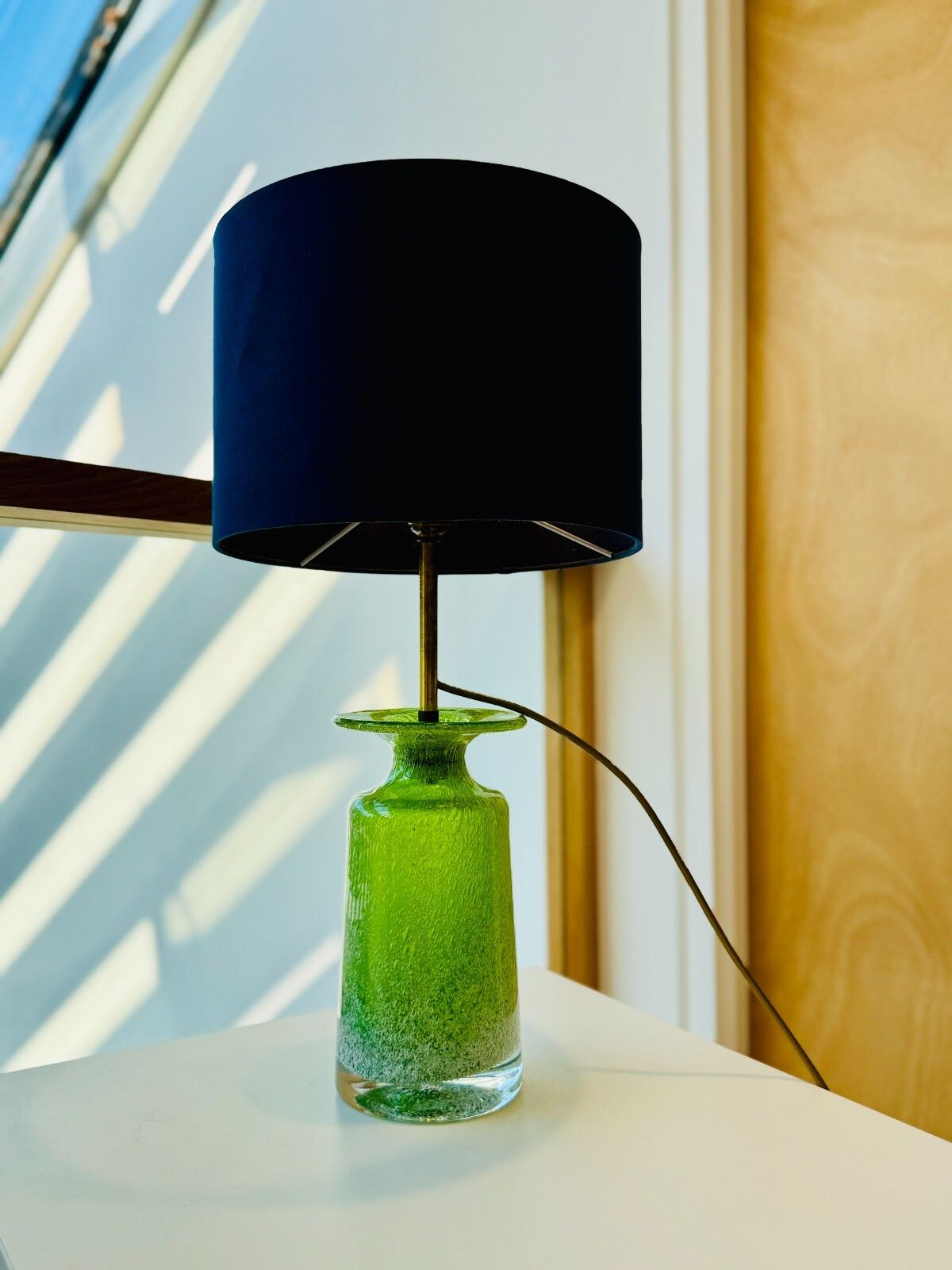 photo furniture Rare Mcm Cased Glass Bubble Vase Heinrich Löffelhardt Schott Zwiesel Table Lamp