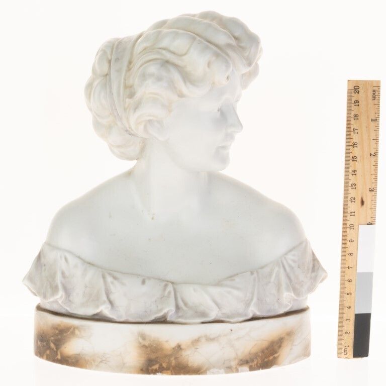 Antique Porcelain Ceramic Bust Of A Lady photo Art