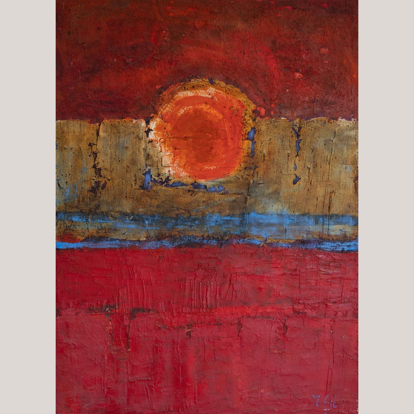 Abstract Sun Over Horizon By Mamen Gil