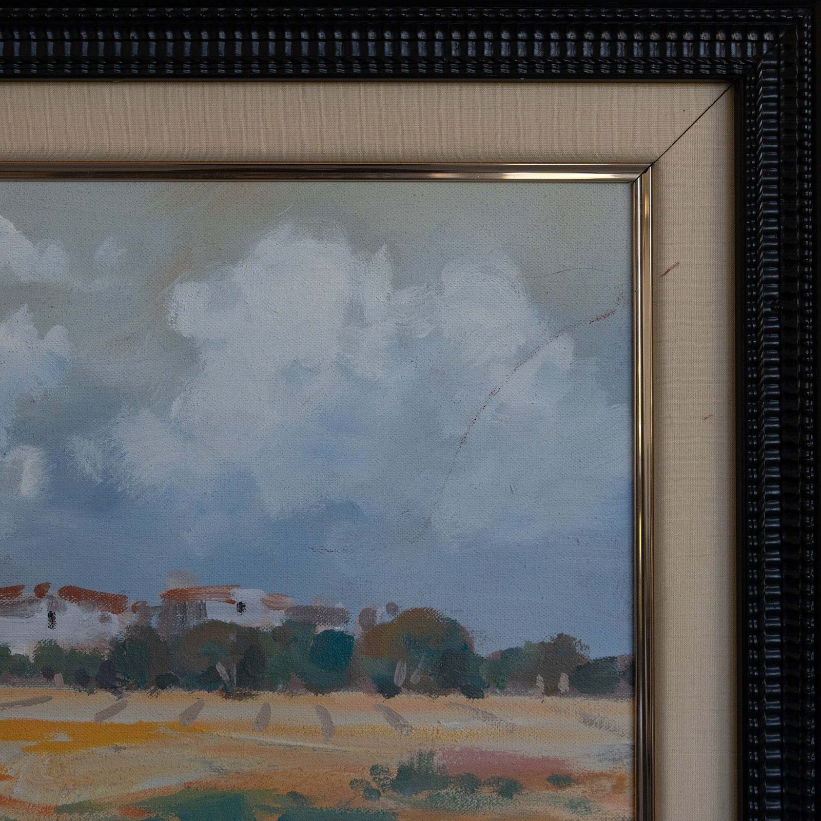 Wildflowers Landscape – Impressionistisch Olieverfschilderij, Gesigneerd photo for sale
