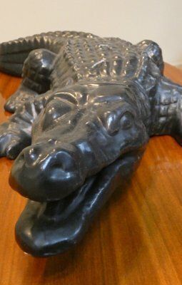 Handmade Black Edition Big Krokodil Candle By Wiedemann 1861, Germany, 1990s photo Home Decor