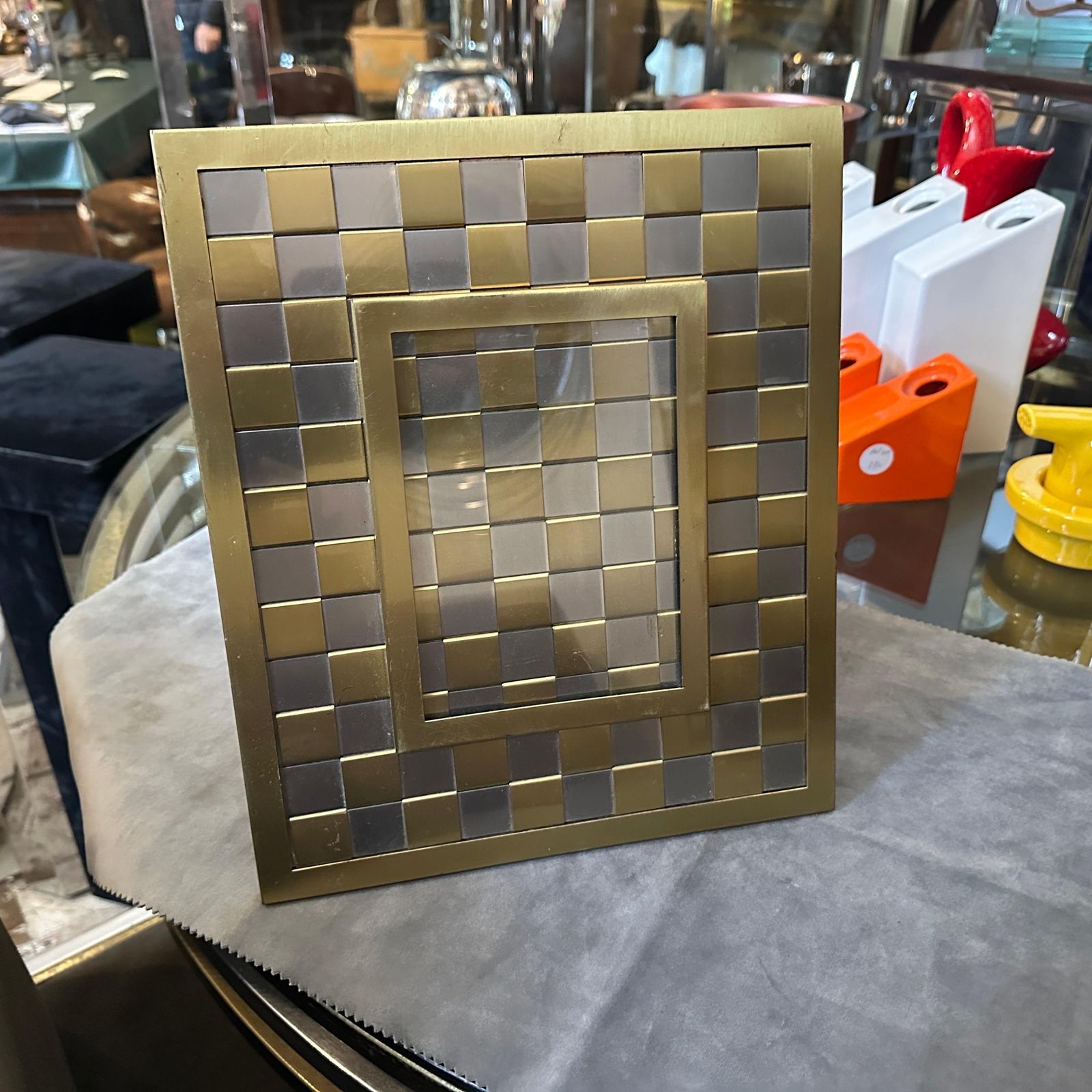 An High Quality 1970s Romeo Rega Style Mid Century Modern Italian Picture Frame photo vintage