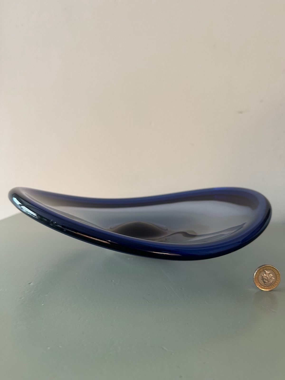 Rare Holmegaard Selandia Blue Bowl By Per Lutken photo furniture