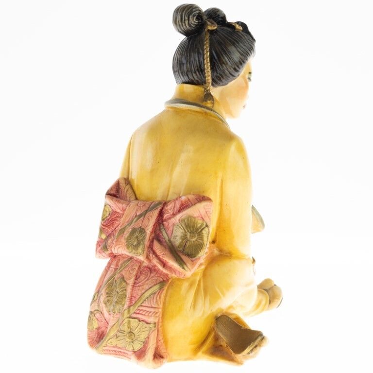 Antique Art Deco Italian Figure Of A Chinese Woman With Fan photo furniture