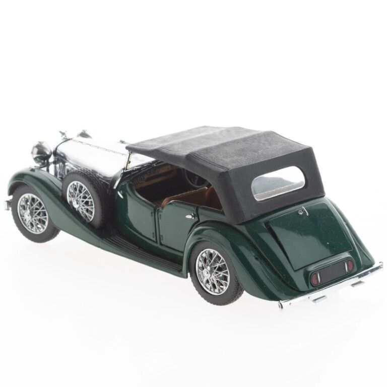 1:24 Scale 1938 Green & Chrome Alvis 4.3 Litre Convertible Diecast Franklin Mint Precision Model Vehicle photo furniture