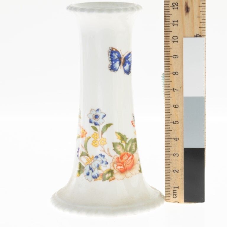 Aynsley Porcelain Ceramic Floral Butterflies Candle Holder photo Home Decor