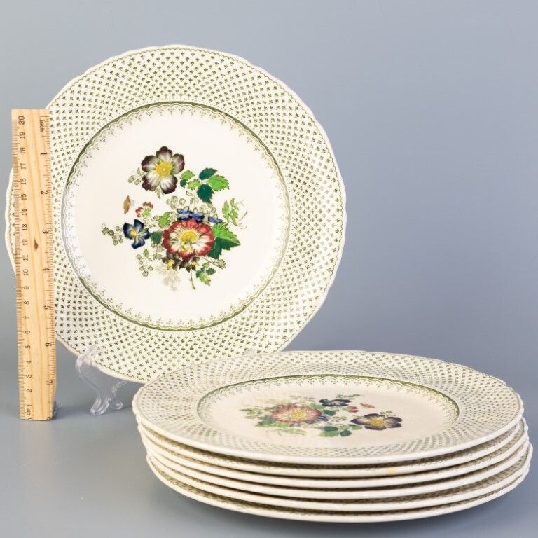 Seven Mason’s Ironstone Ceramic Porcelain Paynsley Pattern Plates photo Home Decor