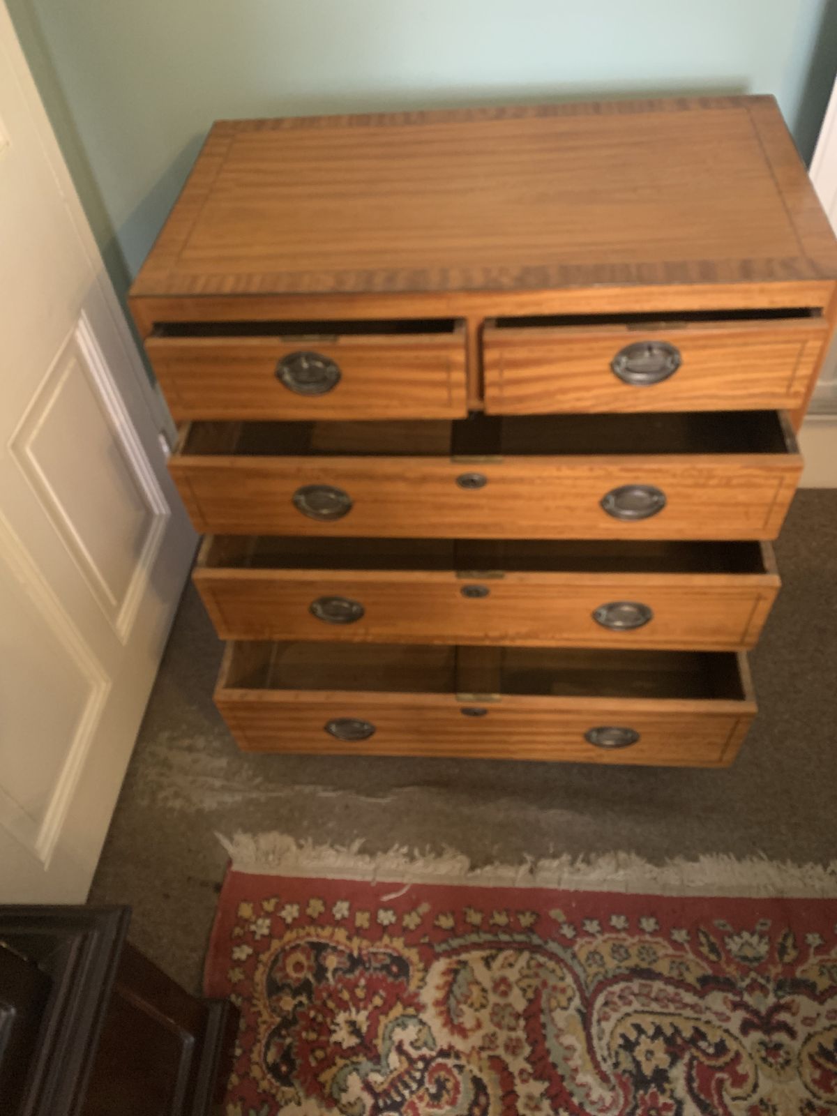 Antique Satinwood Chest Of Drawers photo vinterior