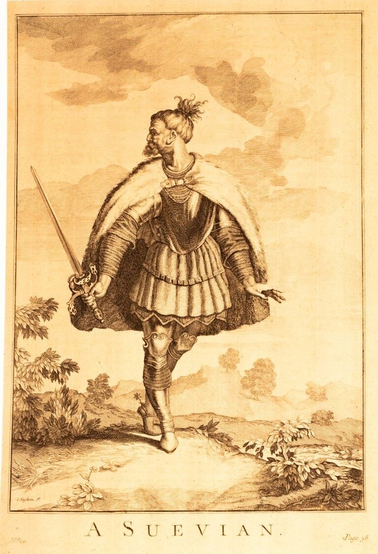 A Suevian Antique 17th Century Engraving