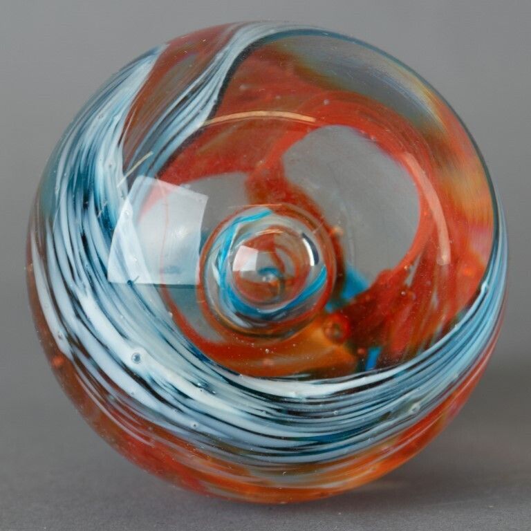 Mid Century Hand Blown Glass Paperweight photo furniture