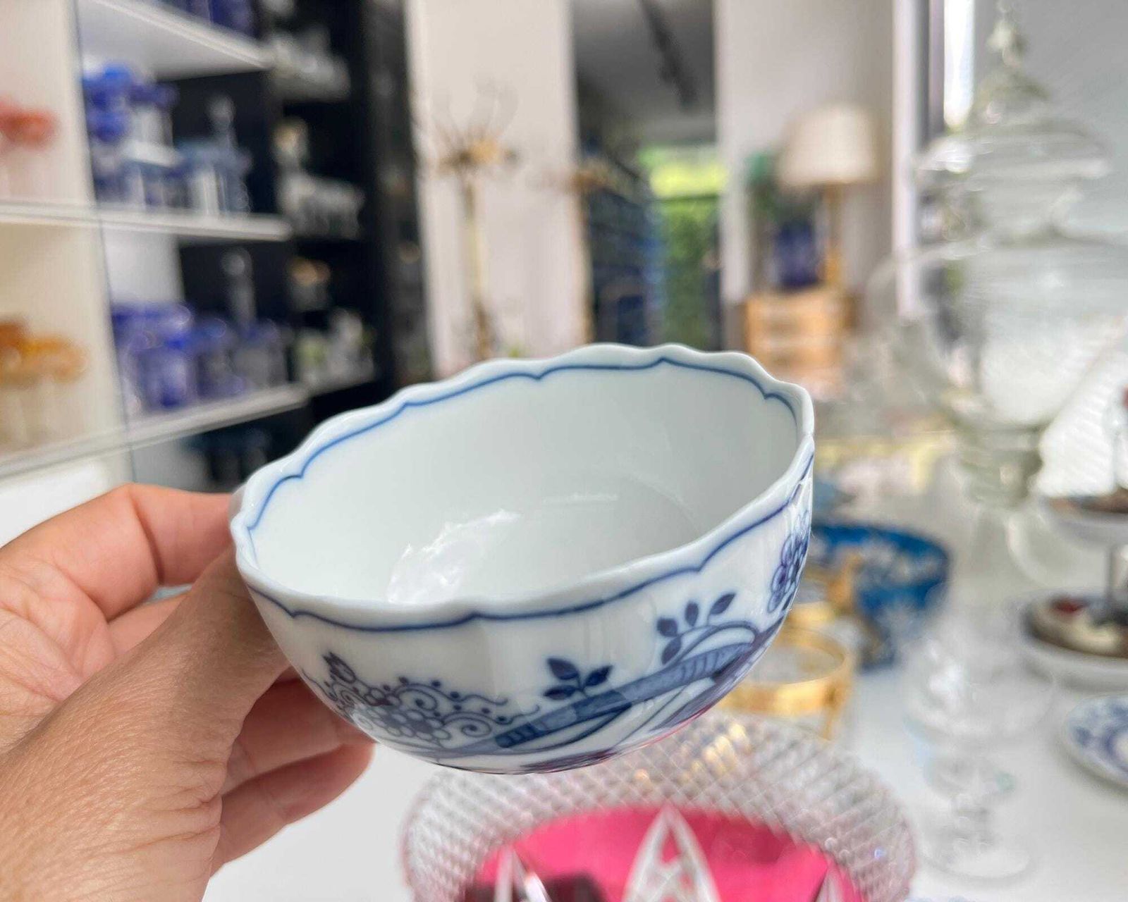 Blauw Uien Vintage Theekopje En Schotel | (6) Hutschenreuther photo buy