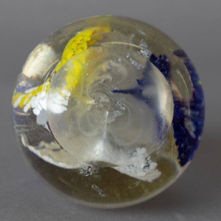 Murano Venetian Hand Blown Millefiori Glass Paperweight photo for sale
