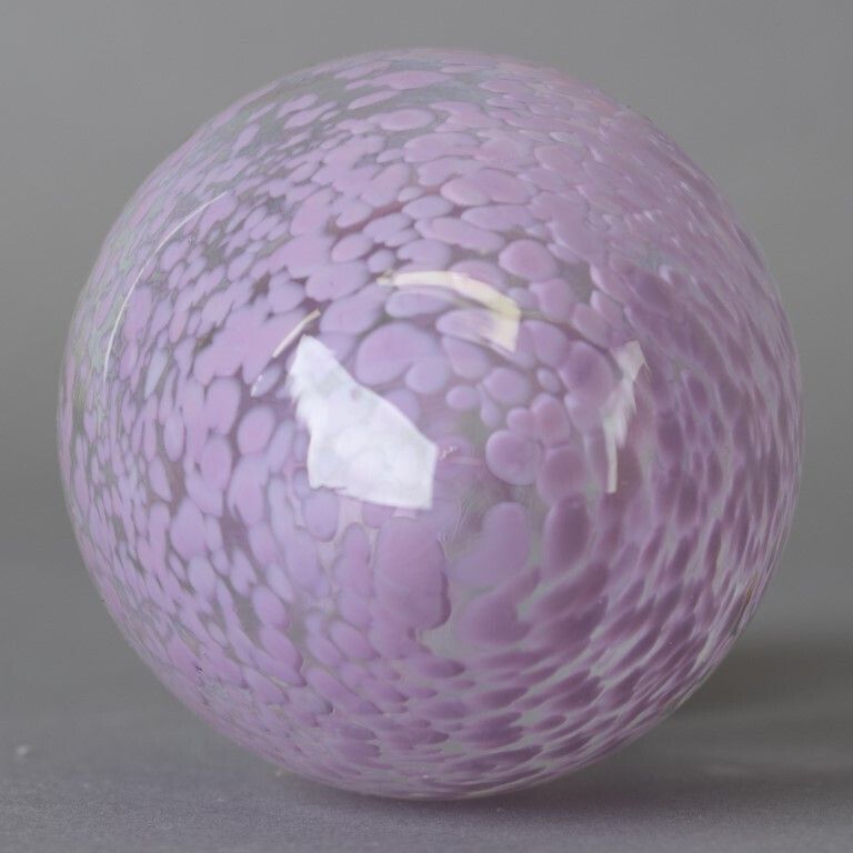Mid Century Mottled Pink Glass Paperweight photo furniture