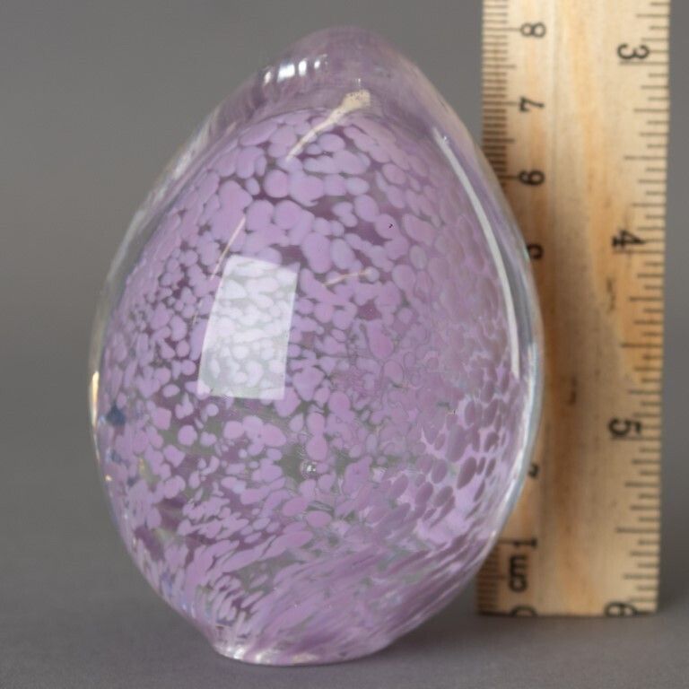 Mid Century Mottled Pink Glass Paperweight photo Home Decor