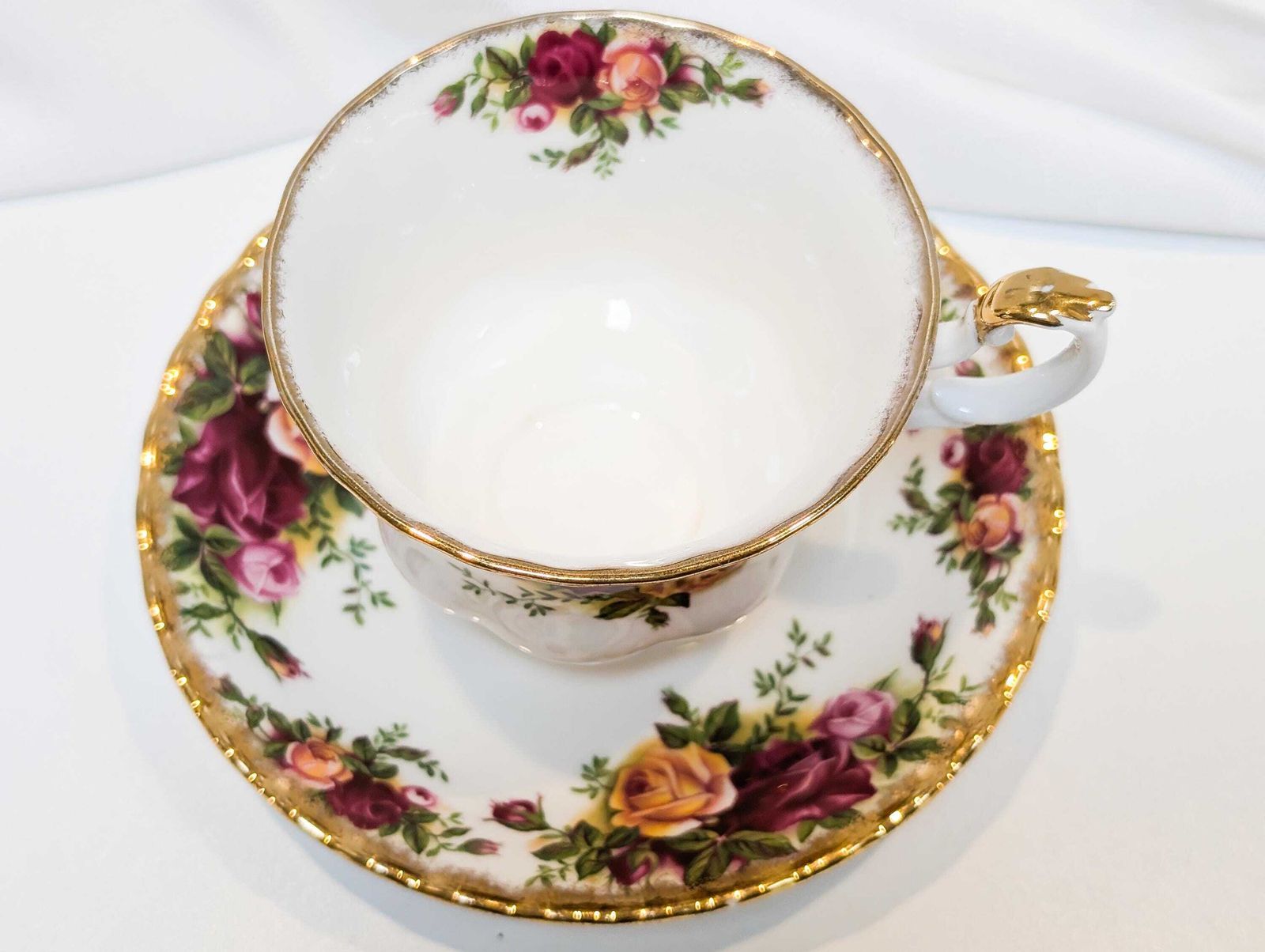 First Edition, 1st Quality Royal Albert Old Country Rose Teacup And Saucer Set Of 6. Made In England 1960s In Perfect Condition. photo buy
