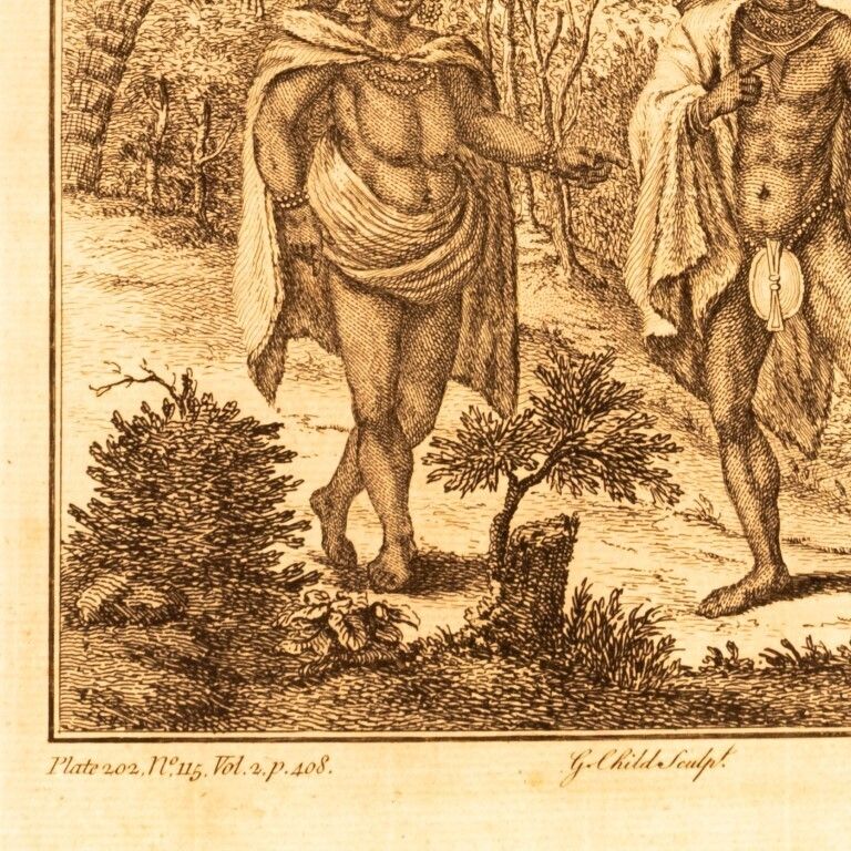 Namaqua Hottentots Antique 18th Century Engraving photo furniture