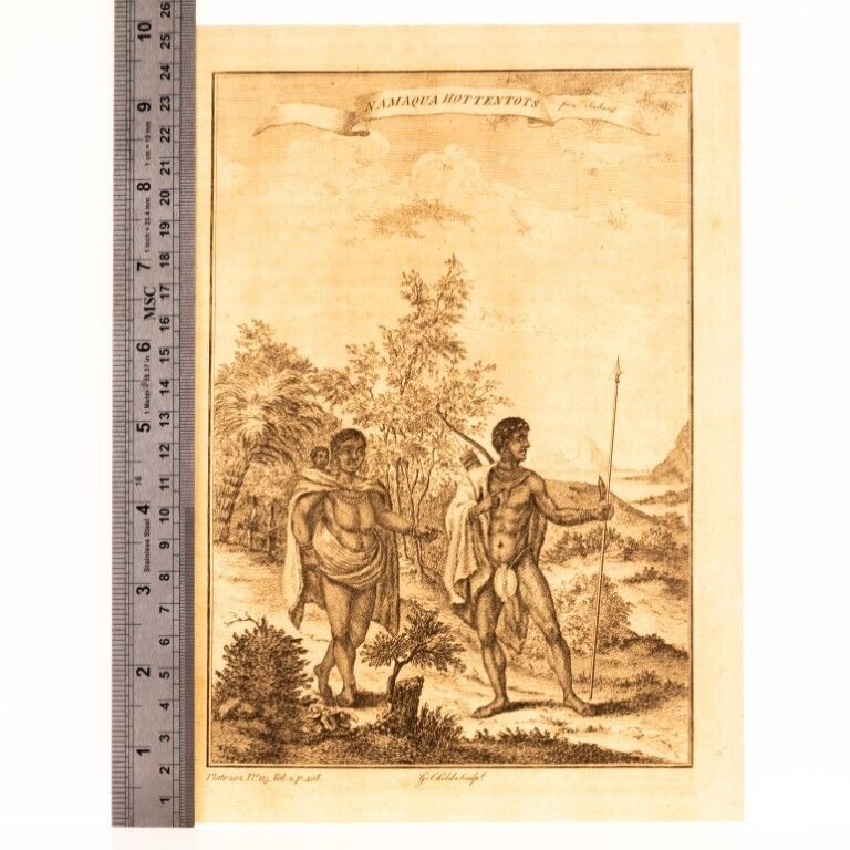 Namaqua Hottentots Antique 18th Century Engraving photo for sale