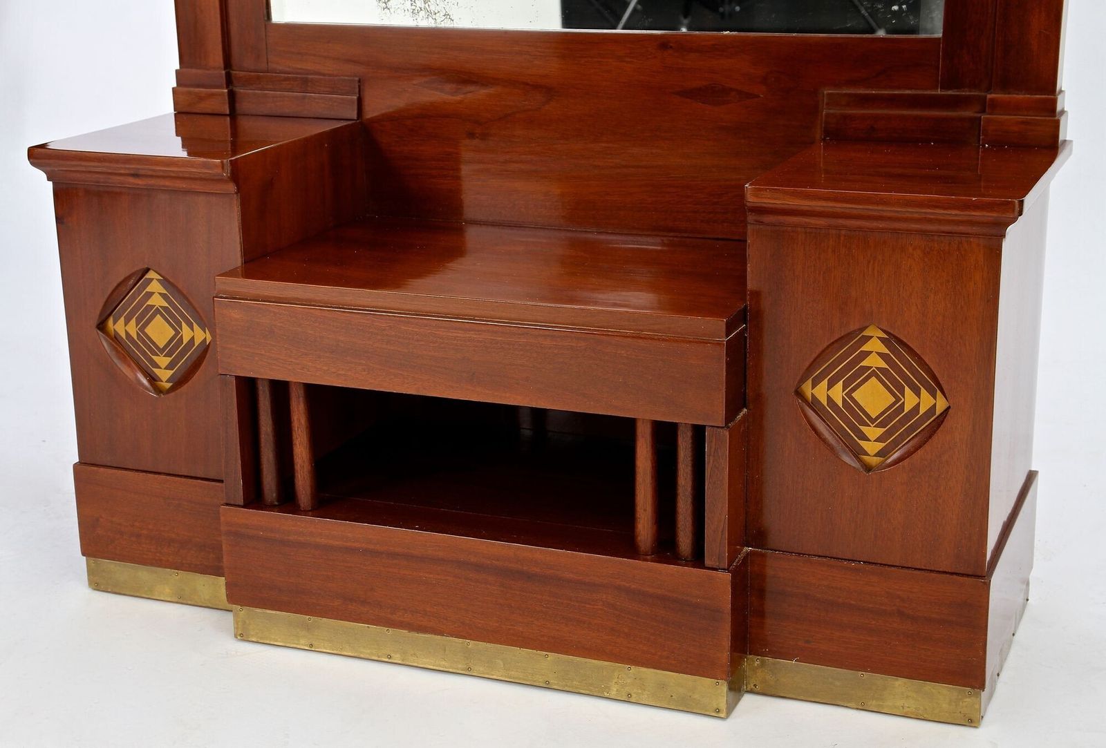 photo for sale 20th Century Art Nouveau Mahogany Console By J. & J. Hermann, At Ca. 1905