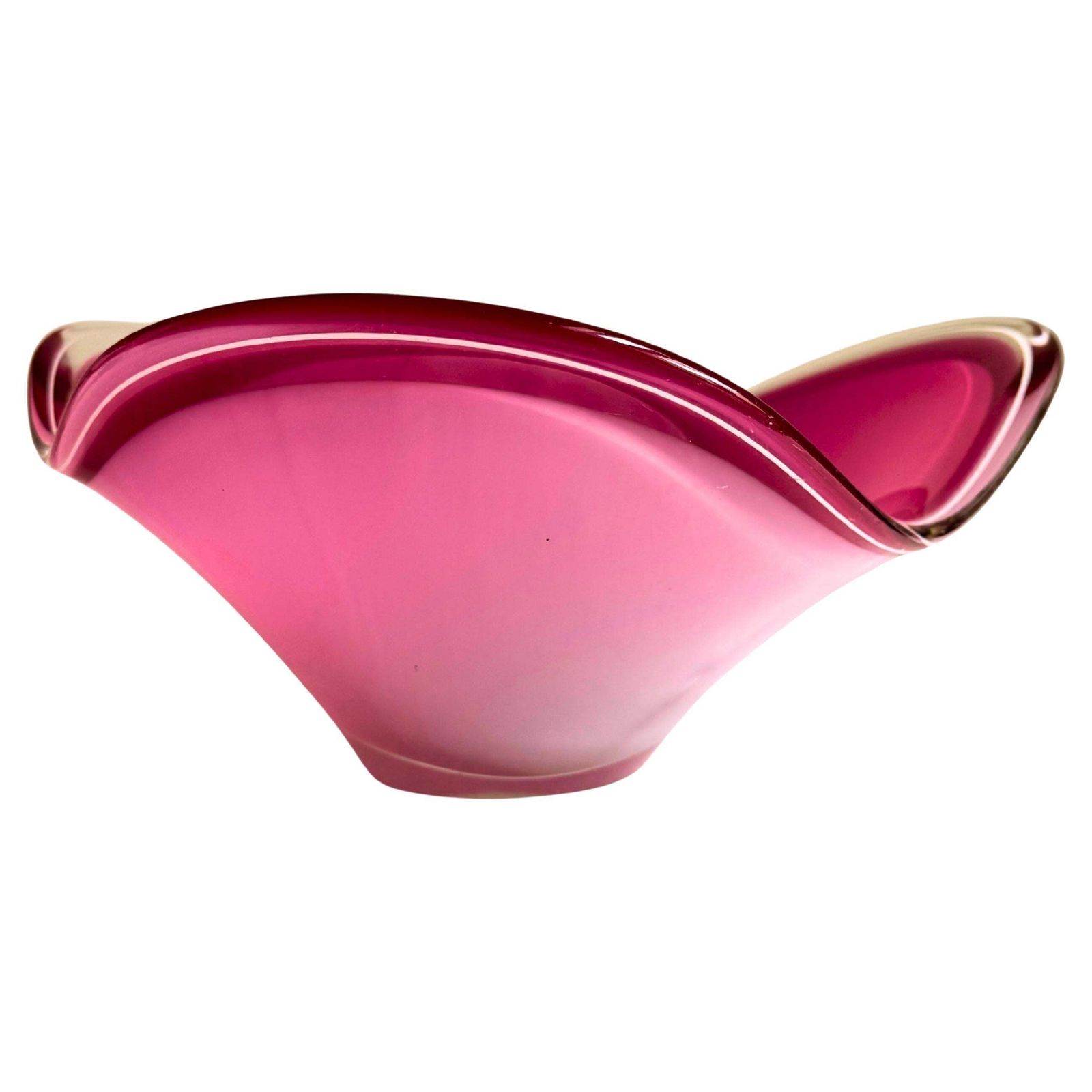 Paul Kedelv For Flygfors Sweden 'Coquille' Huge 6kg Centrepiece Pink Bowl Signed photo furniture