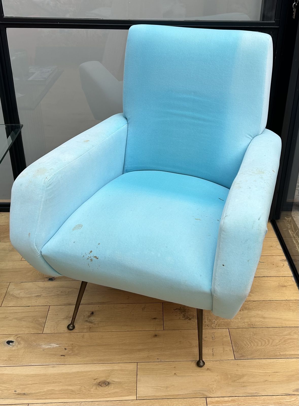 Set Of Two Mid Century Modern Italian Armchairs, 1950s photo for sale