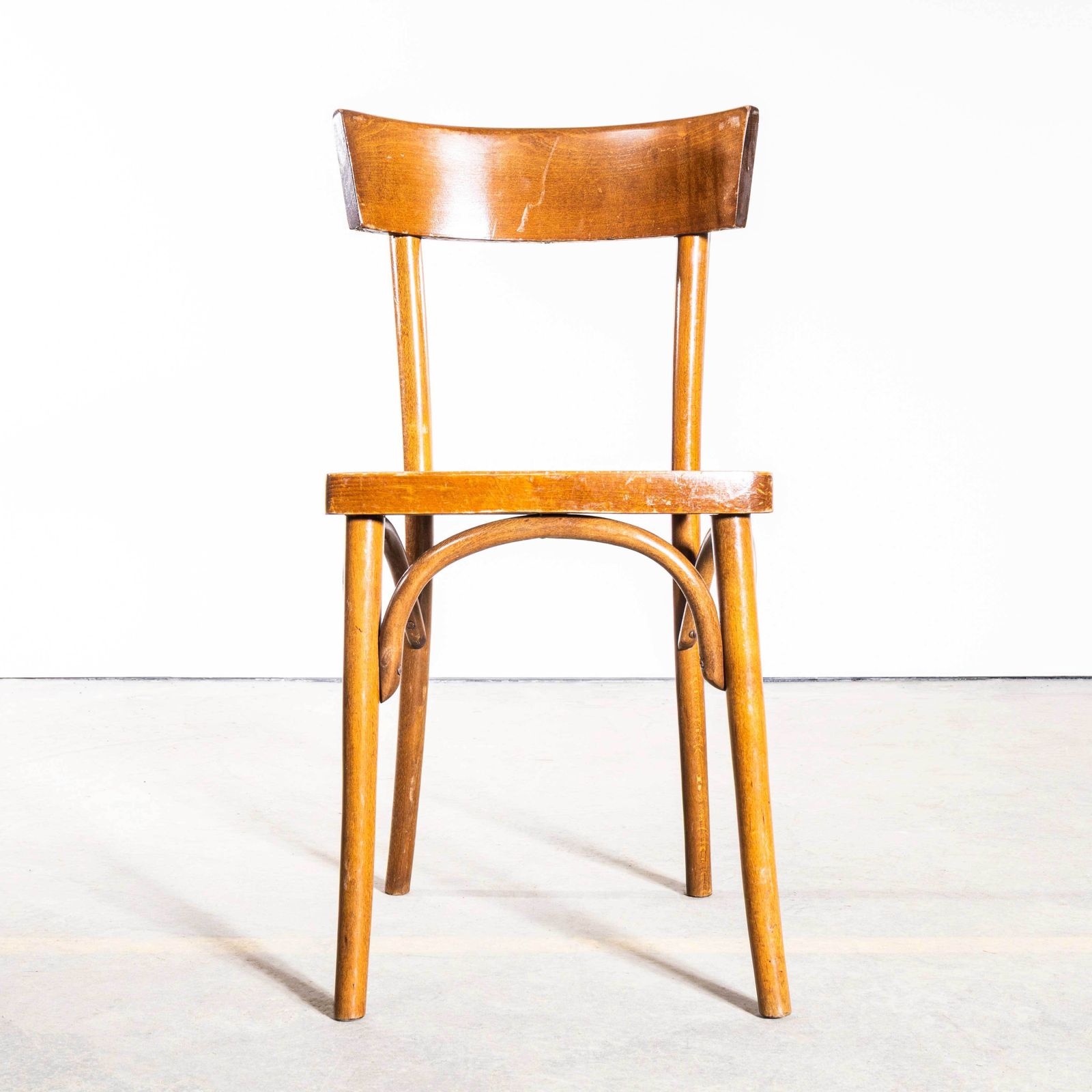 1950’s Honey Colour Baumann Single Bar Bentwood Dining Chairs – Set Of Six photo Furniture