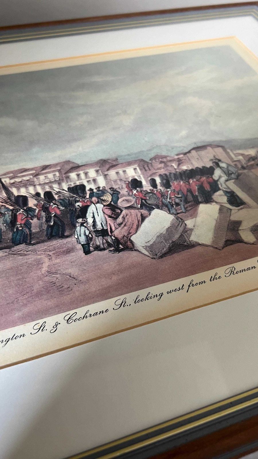 Vintage Reproduction Of 1846 Hong Kong Street Scene By Murdoch Bruce, Lithograph By Andrew Maclure photo 59.0