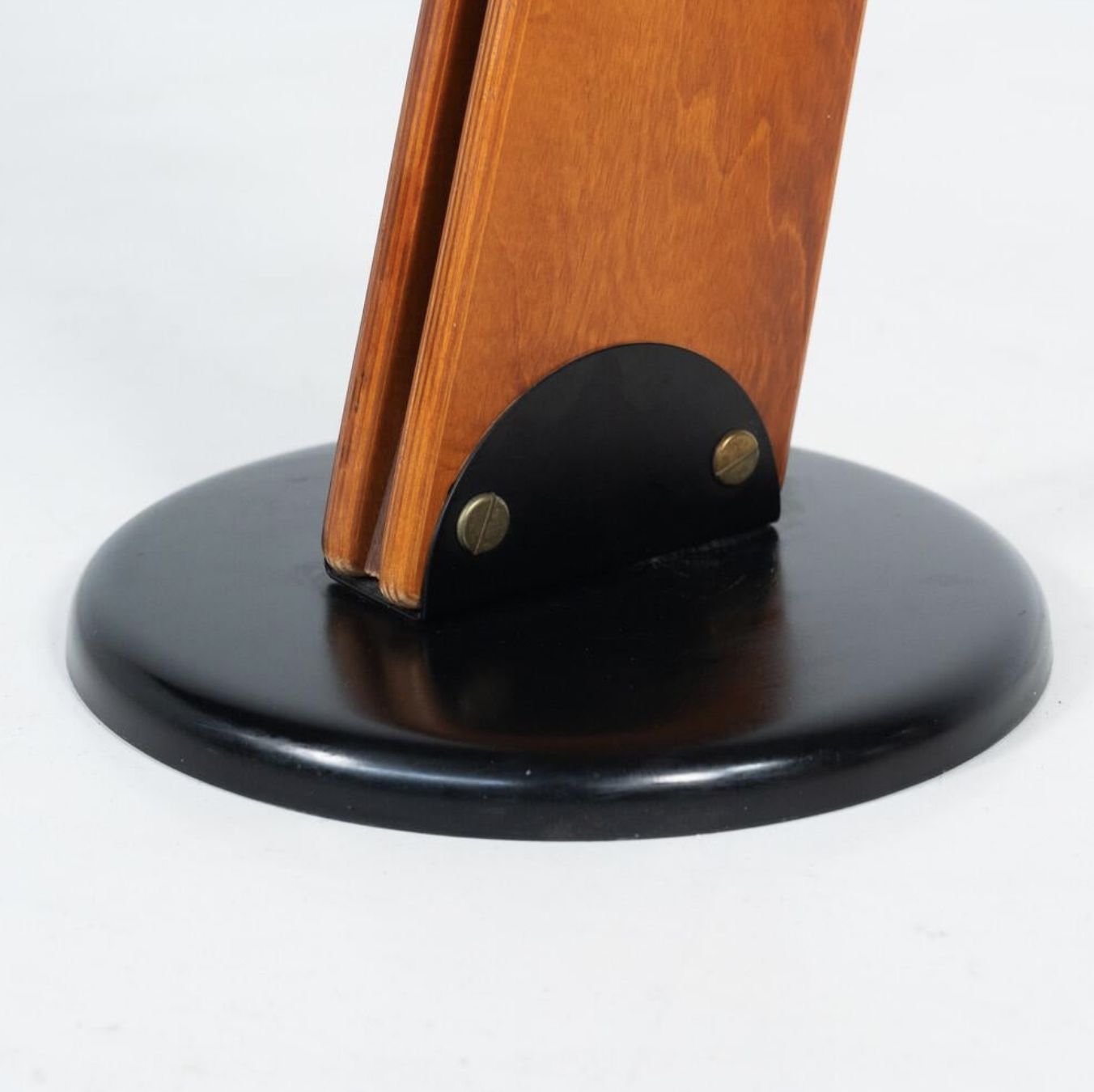 photo for sale Mid Century Modern Wooden Arc Floor Lamp, Italy, 1960s