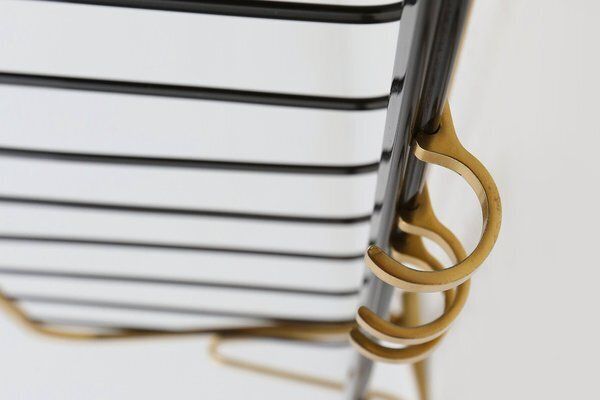 Mid Century Modern Coat Rack In Gold And Black Aluminium, 1960s photo 608.0