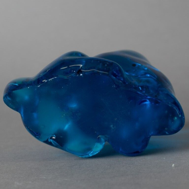 Mid Century Murano Venetian Hand Blown Glass Dog Paperweight Figure photo for sale