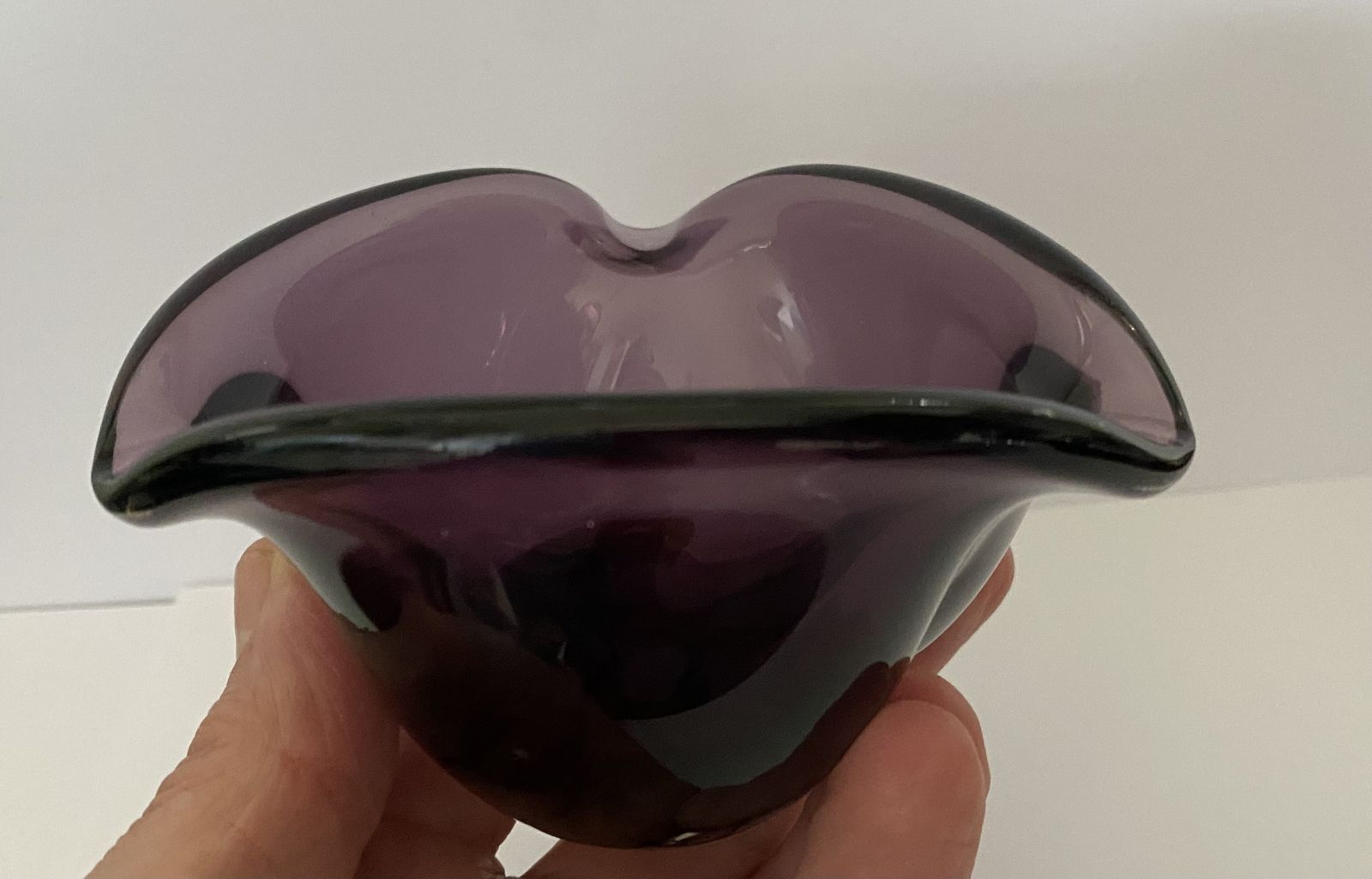 Home Decor Vintage, Holmegaard, Treflojet Amethyst Purple Glass Bowl By Per Lutken, 1955 photo