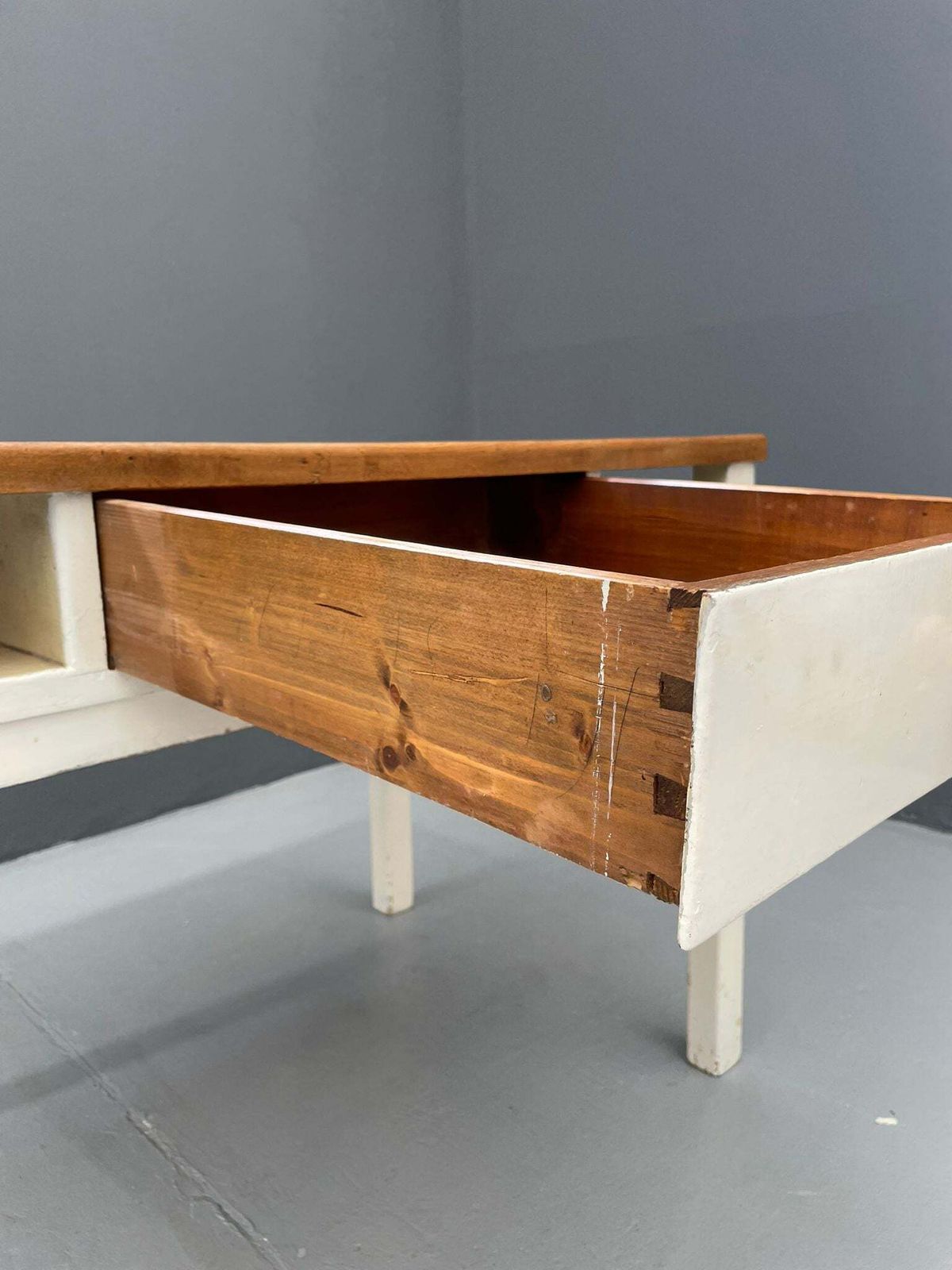 Vintage Writing Desk With Drawer, Czechoslovakia, Ca. 1950s–60s photo 262.0