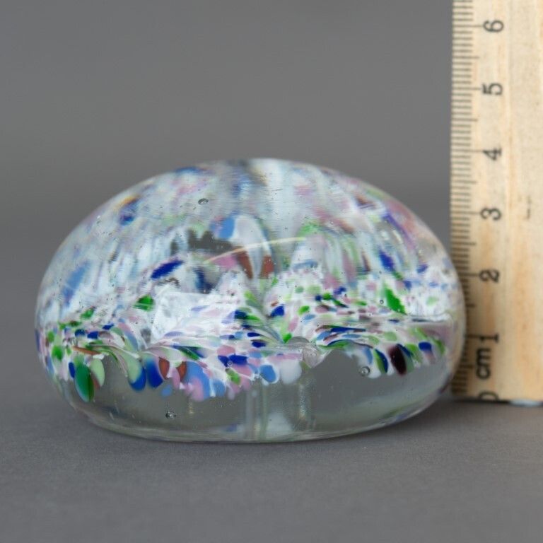 Mid Century Guernsey Island Studio Hand Blown Glass Paperweight photo for sale