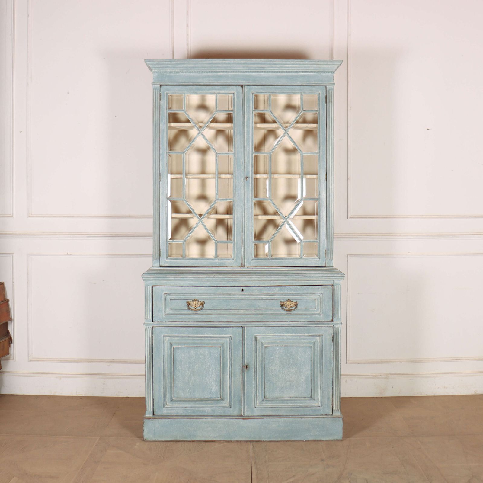 English Painted Bookcase Secretaire photo furniture