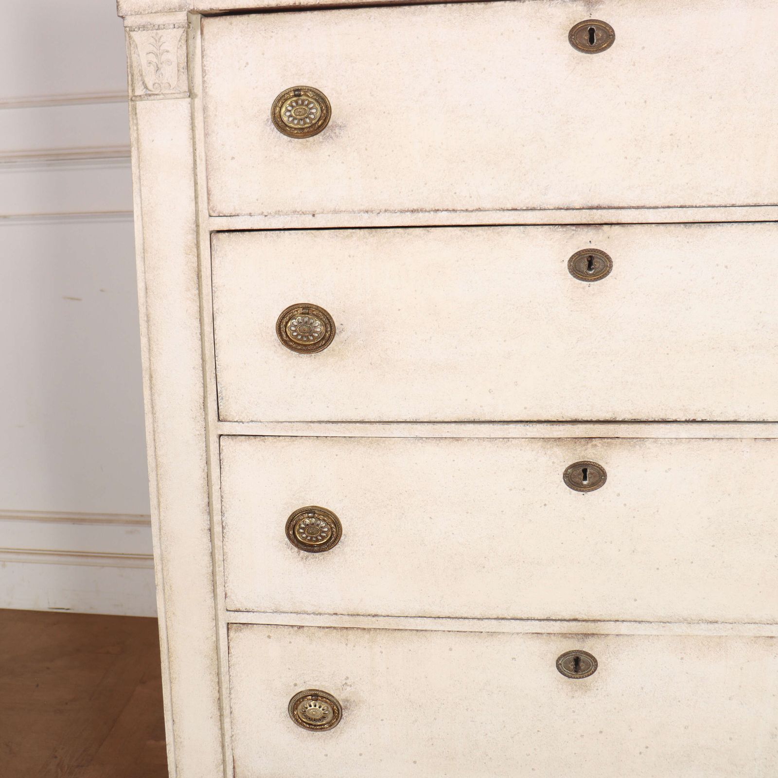 Dutch Painted Tall Boy Chest Of Drawers photo buy