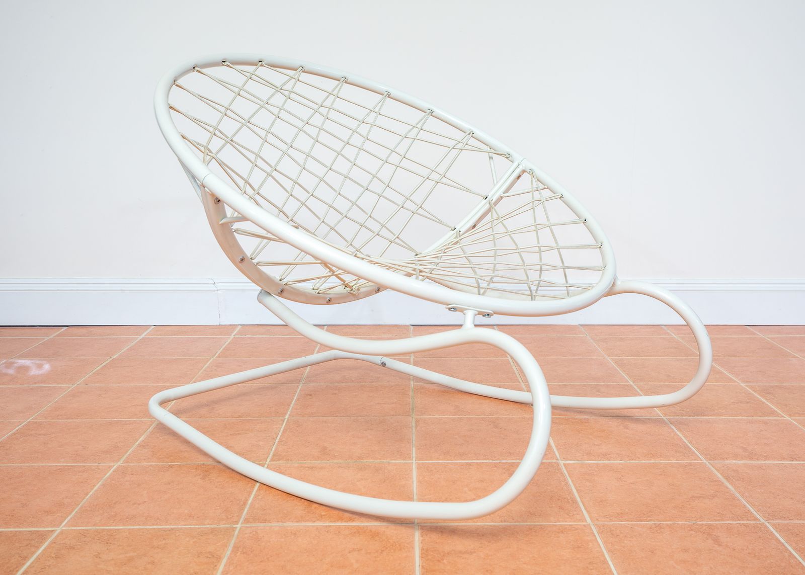 Futuristic Rocking Chair Danish Large White Space Age Minimalist Architectural By Niels Gammelgaard Axvall Avante Garde Sculptural Bauhaus Mcm