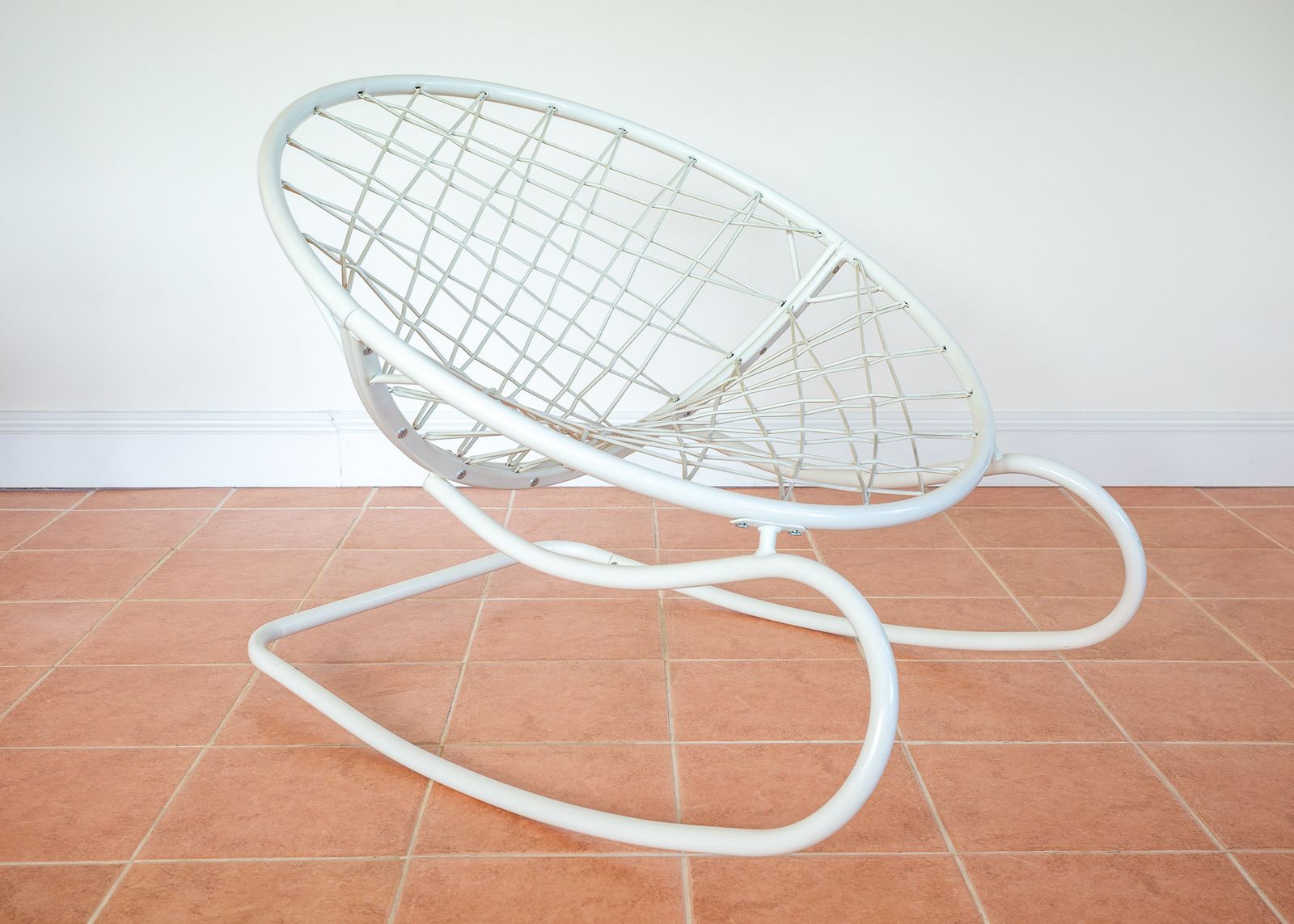 photo buy Futuristic Rocking Chair Danish Large White Space Age Minimalist Architectural By Niels Gammelgaard Axvall Avante Garde Sculptural Bauhaus Mcm