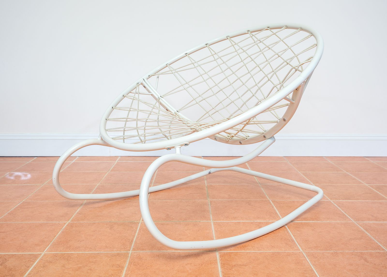 photo for sale Futuristic Rocking Chair Danish Large White Space Age Minimalist Architectural By Niels Gammelgaard Axvall Avante Garde Sculptural Bauhaus Mcm