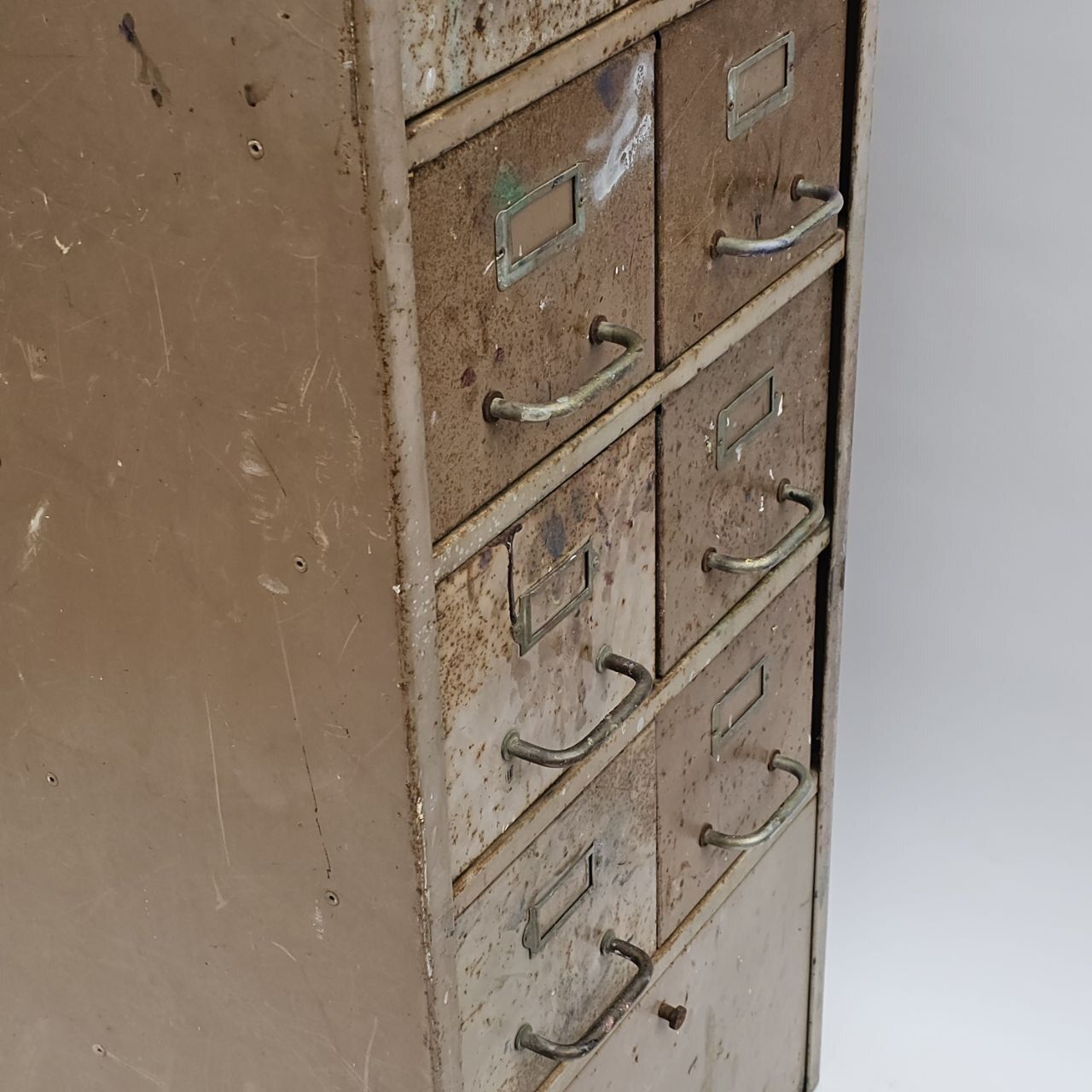 Large 1950's Industrial Drawers With Patina photo for sale