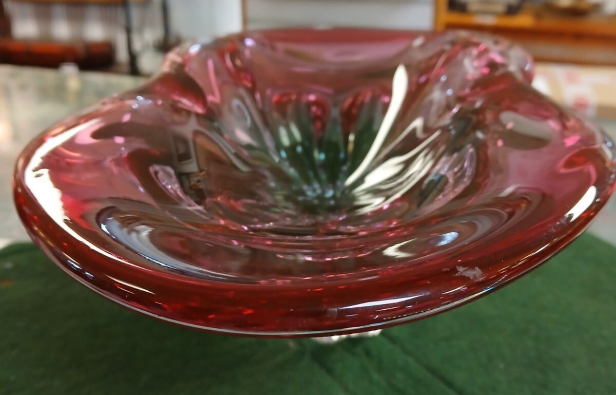 Mid Century Bohemia Chribska Pink Table Centre/Bowl By Josef Hospodka photo buy