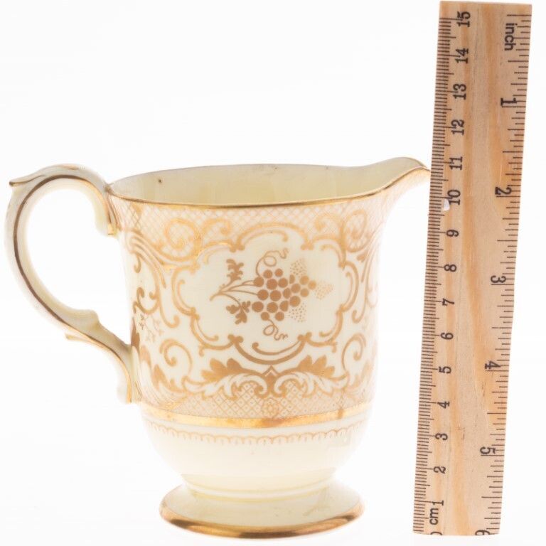 Antique Crown Staffordshire Gilt Porcelain Cream Jug photo Home Decor