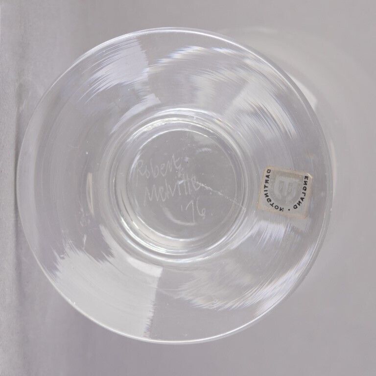 Dartington Crystal Glass Etched Goblet photo for sale