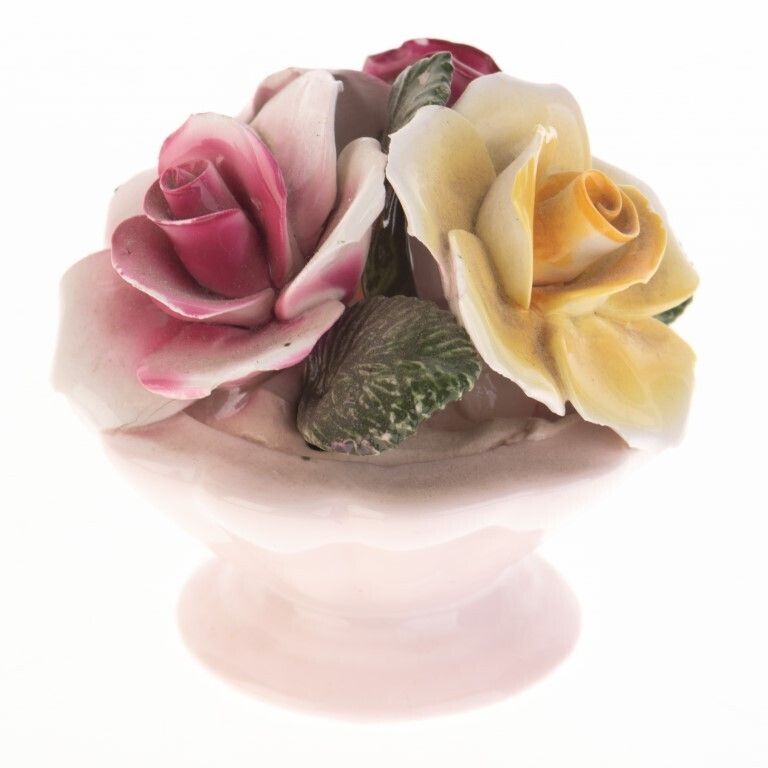 Staffordshire Porcelain Flowers Vase